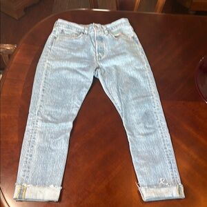 Levi's Blue Ankle Cropped Jeans High-Rise Vintage